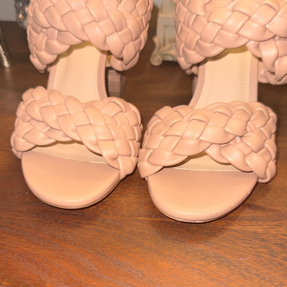 Steve Madden Women's Braided Sandals - tan heels size 8 - Picture 5 of 8